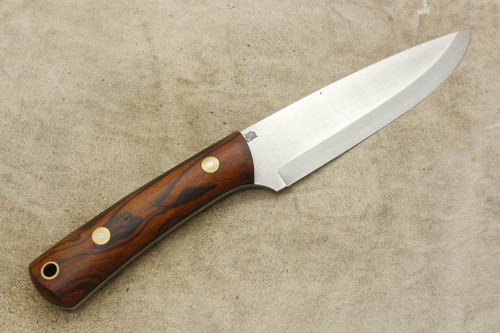 LT Wright Knives Gary Wines Bushcraft Hunter - Scandi Grind - Desert Ironwood / FREE Black Liners! - 5