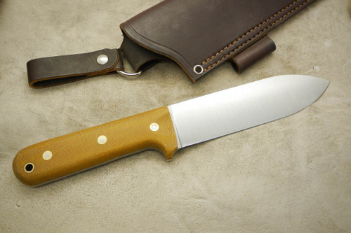 LT Wright Knives Gen 3 - Convex Grind - Natural Canvas Micarta - Matte Finish