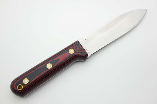 LT Wright Knives Gen 5 - Saber Grind - Red and Black Linen Micarta - Matte Finish
