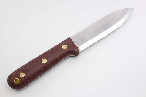 LT Wright Knives Gen 5 - Scandi Grind - Rustic Brown Canvas Micarta - Matte Finish
