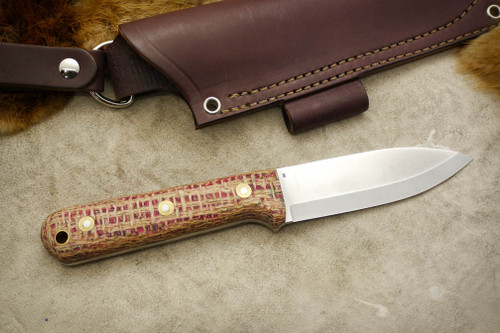 LT Wright Knives Genesis - Scandi Grind - 3V Steel - Coffeebag Burlap