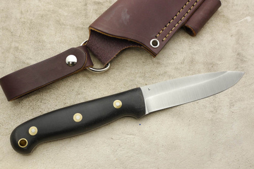 LT Wright Knives GNS - AEB-L Steel - Saber Grind - Black Canvas Micarta - Matte Finish