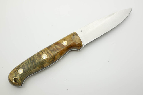LT Wright Knives GNS - CPM 3V Steel - Saber Grind - Buckeye Burl Handle - Polished Finish - FREE Black Liners! - 1
