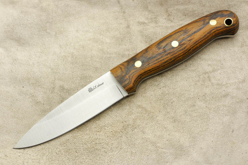 LT Wright Knives GNS - O1 Tool Steel - Saber Grind - Bocote Handle - Brass Corby Bolts - Matte Finish / FREE BLACK LINERS! - 3