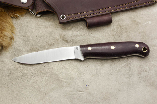 LT Wright Knives JET - Flat Grind - Double Red Micarta