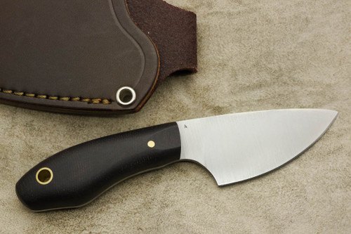 LT Wright Knives JX3 - Convex Grind - Double Brown Canvas Micarta - Matte Finish