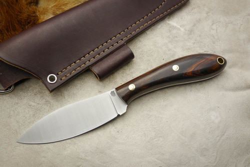 LT Wright Knives Large Northern Hunter - AEB-L Steel - Flat Grind - Desert Ironwood - 4
