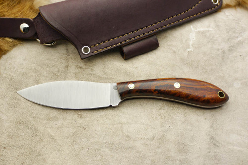 LT Wright Knives Large Northern Hunter - AEB-L Steel - Flat Grind - Desert Ironwood - 8