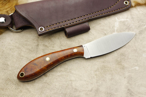 LT Wright Knives Large Northern Hunter - AEB-L Steel - Flat Grind - Desert Ironwood - 9
