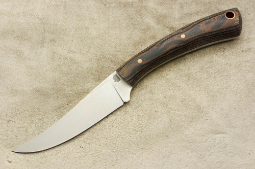LT Wright Knives Large Swoop - Flat Grind - Python Canvas Micarta Handle - Matte Finish