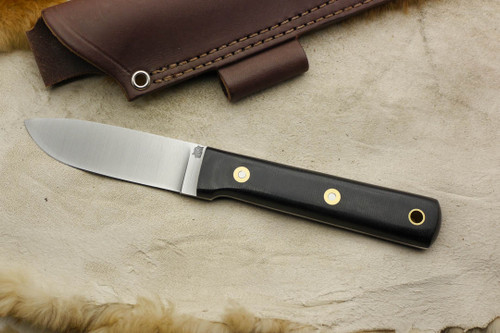 LT Wright Knives Maverick Scout - Flat Grind - Black Canvas Micarta