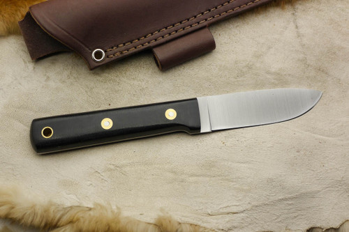 LT Wright Knives Maverick Scout - Flat Grind - Black Canvas Micarta