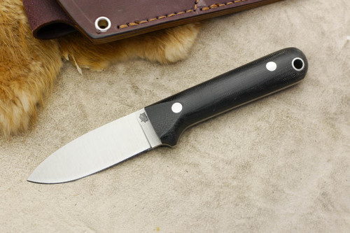 LT Wright Knives Next Gen - Flat Grind - Black Canvas Micarta - Aluminum Corby Bolts - Matte Finish