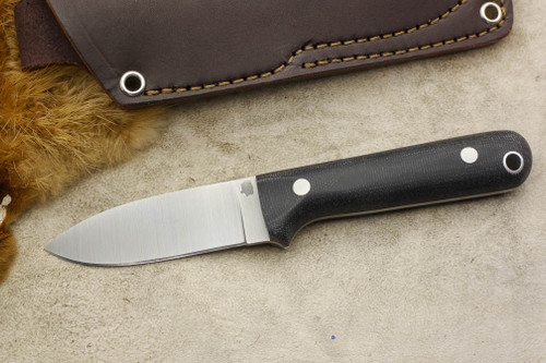 LT Wright Knives Next Gen - Flat Grind - D2 Steel - Black Canvas Micarta - Silver Corby Bolts - Matte Finish