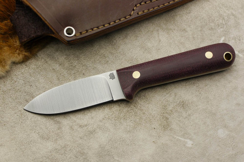 LT Wright Knives Next Gen - A2 Steel - Flat Grind - Double Red Canvas Micarta - Coyote Liners - Brass Corby Bolts - Matte Finish