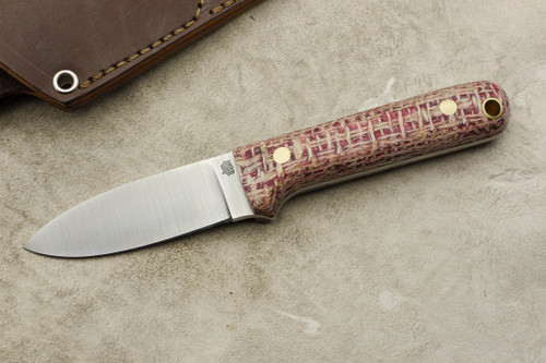 LT Wright Knives Next Gen - Flat Grind - Drunken Coffee Bag - Brass Corby Bolts - Matte Finish