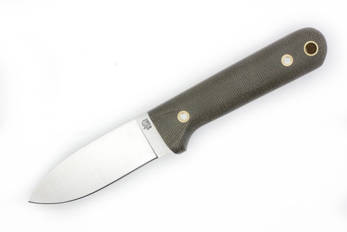 LT Wright Knives Next Gen - A2 Steel - Flat Grind - Green Canvas Micarta - Matte Finish