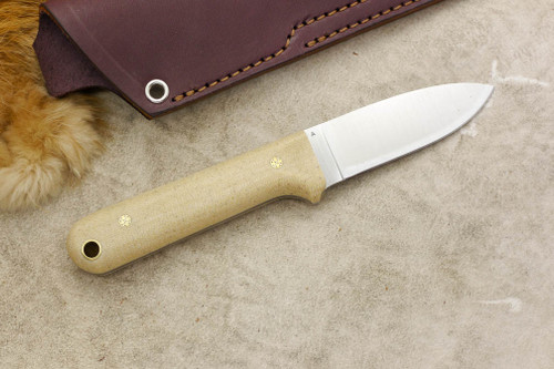 LT Wright Knives Next Gen - Flat Grind - Snakeskin Micarta - Mosaic Pins - Matte Finish