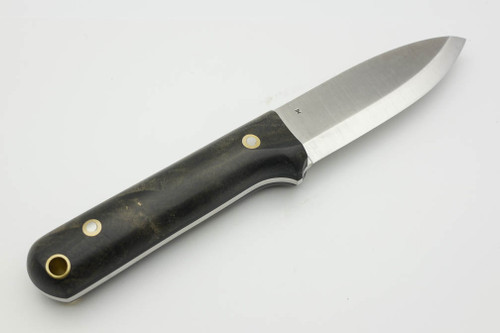 LT Wright Knives Next Gen - Scandi Grind - 3V Steel - Buckeye Burl - Matte Finish - FREE Black Liners! - 1
