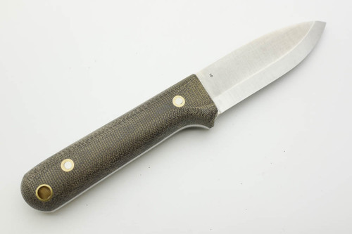 LT Wright Knives Next Gen - Scandi Grind - 3V Steel - Green Canvas Micarta - Matte Finish