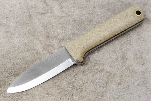 LT Wright Knives Next Gen - Scandi Grind - 3V Steel - Snakeskin Micarta - Black Liners - Matte Finish