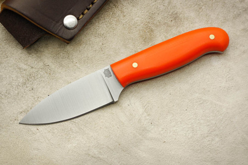 LT Wright Knives Patriot - A2 Steel - Flat Grind - Orange G10 - Matte Finish