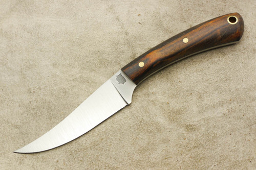 LT Wright Knives Small Swoop - Desert Ironwood Handle - Black Liners - Matte Finish - 4