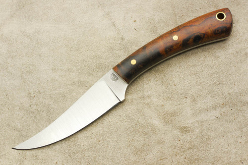 LT Wright Knives Small Swoop - Desert Ironwood Handle - Black Liners - Matte Finish - 5