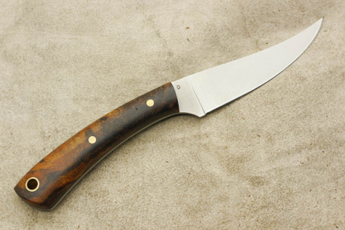 LT Wright Knives Small Swoop - Desert Ironwood Handle - Black Liners - Matte Finish - 5