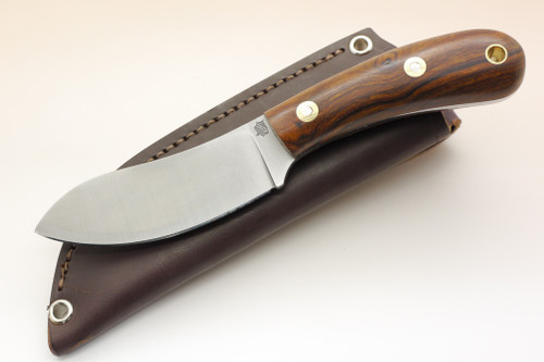 LT Wright Knives: Camp MUK (Flat Grind) Fixed Blade Knife w/ Desert Ironwood Handle - 3
