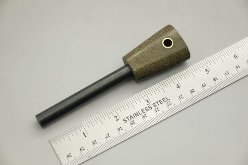 LT Wright Knives: Firesteel w/ Green Canvas Micarta Handle - Polished Finish