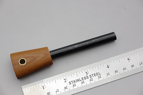 LT Wright Knives: Firesteel w/ Natural Canvas Micarta Handle - Matte Finish LT Wright Knives: Firesteel w/ Natural Canvas Micarta Handle - Matte Finish