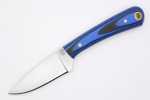 LT Wright Knives Frontier Valley - A2 Steel - Flat Grind - Blue and Black G10 Handle - Matte Finish