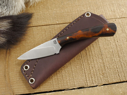 LT Wright Knives: Frontier Valley (Saber Grind) Fixed Blade Camping Knife w/ Desert Ironwood Handle - 5
