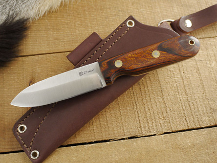 LT Wright Knives: Hevi Bushcrafter (Saber Grind) Fixed Blade Knife w/ Desert Ironwood Handle - 2