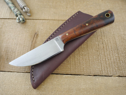 LT Wright Knives: Hunter Pro Elite (Flat Grind) Fixed Blade Knife w/ Desert Ironwood Handle & Fancy Jimping - 2