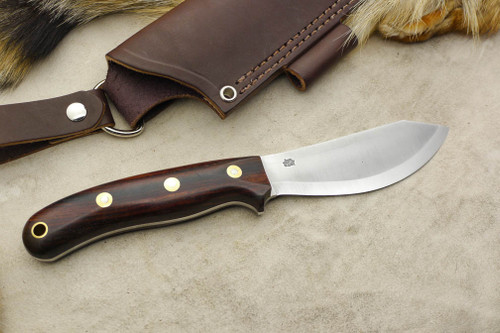 LT Wright Knives: JX2 Jessmuk (Scandi Grind) Fixed Blade Knife w/ Cocobolo Handle - 3