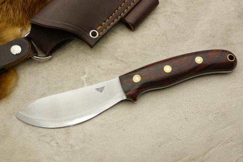 LT Wright Knives: JX2 Jessmuk (Scandi Grind) Fixed Blade Knife w/ Desert Ironwood Handle - 5