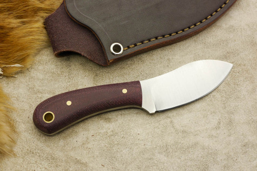 LT Wright Knives: Lil Muk - Convex Grind - O1 Steel - Double Red Canvas Micarta - Matte Finish LT Wright Knives: Lil Muk - Convex Grind - O1 Steel - Double Red Canvas Micarta - Matte Finish