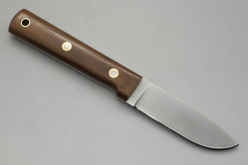 LT Wright Knives: Maverick Scout (Flat Grind) Fixed Blade Knife w/ Brown Canvas Micarta Handle - Kydex Sheath LT Wright Knives: Maverick Scout (Flat Grind) Fixed Blade Knife w/ Brown Canvas Micarta Handle - Kydex Sheath
