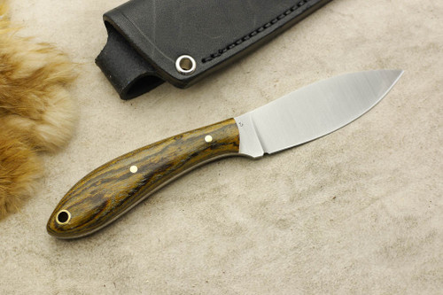 LT Wright Knives: Small Northern Hunter (AEB-L Steel) Flat Grind Fixed Blade Knife w/ Bocote Handle - 5 LT Wright Knives: Small Northern Hunter (AEB-L Steel) Flat Grind Fixed Blade Knife w/ Bocote Handle - 5