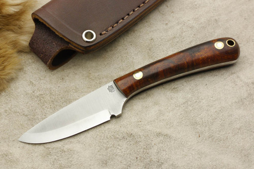 LT Wright Knives: Small Workhorse (Scandi Grind) Fixed Blade Knife w/ Desert Ironwood Handle - 3