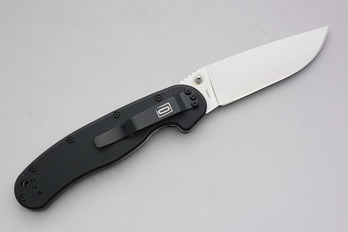 Ontario RAT Model 1 Folding Knife - 3.625" D2 Steel Satin Finish Blade - Black Nylon Handle - 8867