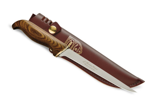 Rapala: 6" Blade Brown Presentation Fillet Knife With Leather Sheath