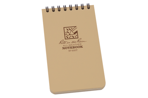 Rite In The Rain - 3" X 5" - Pen, Notebook, Cover All Weather Survival Kit - Tan Notebook / Tan Cover Rite In The Rain - 3" X 5" - Pen, Notebook, Cover All Weather Survival Kit - Tan Notebook / Tan Cover