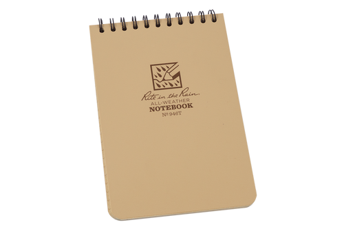 Rite In The Rain - 4" X 6" - Pen, Notebook, Cover All Weather Survival Kit - Tan Notebook / Tan Cover Rite In The Rain - 4" X 6" - Pen, Notebook, Cover All Weather Survival Kit - Tan Notebook / Tan Cover