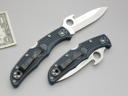 Spyderco Knives: Endura 4 Emerson Wave (Saber Grind) Folding Pocket Knife w/ Black Textured Fiberglass Reinforced Nylon Handle Spyderco Knives: Endura 4 Emerson Wave (Saber Grind) Folding Pocket Knife w/ Black Textured Fiberglass Reinforced Nylon Handle