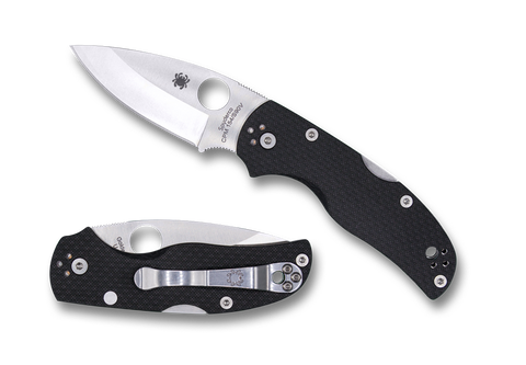 Spyderco Native 5 - Plain 3" Composite CPM S90V/CPM 154 Stainless Steel Blade -  Black Carbon Fiber Handle - Limited Edition Sprint Run