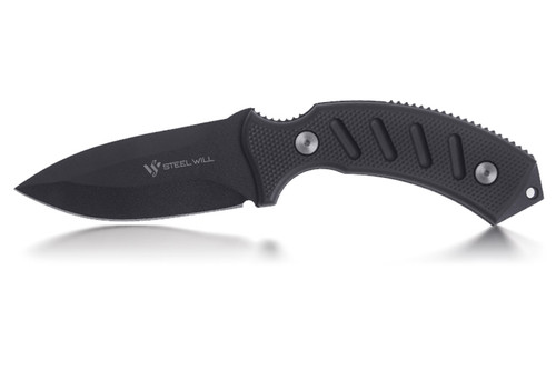 Steel Will Knives Censor 1312 Fixed Blade - Fiberglass Reinforced Nylon Handle - Black 3.54" Blade