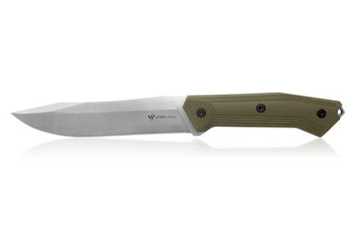 Steel Will Knives Sentence 101 Fixed Blade - OD Green G10 Handle - Satin 6.1" Blade